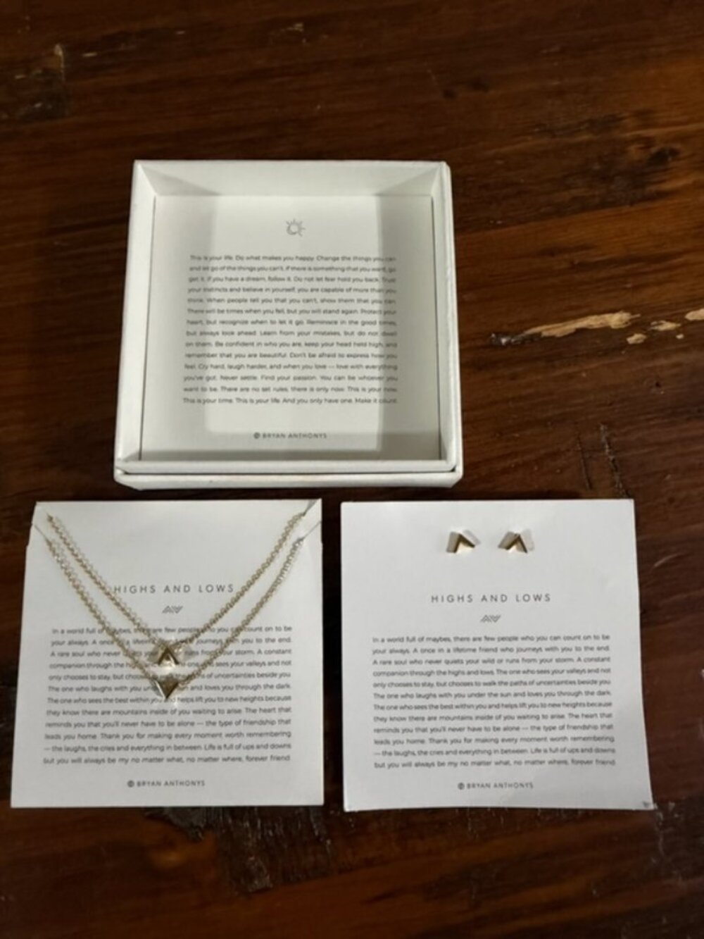 ✨ Bryan Anthonys “Highs and Lows” Jewelry Set – Necklace + Earrings ✨